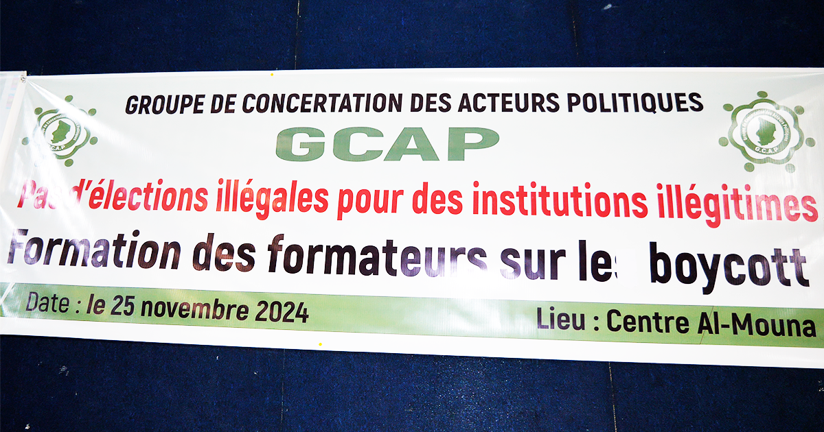 Lancement de la formation GCAP sur le boycott électoral