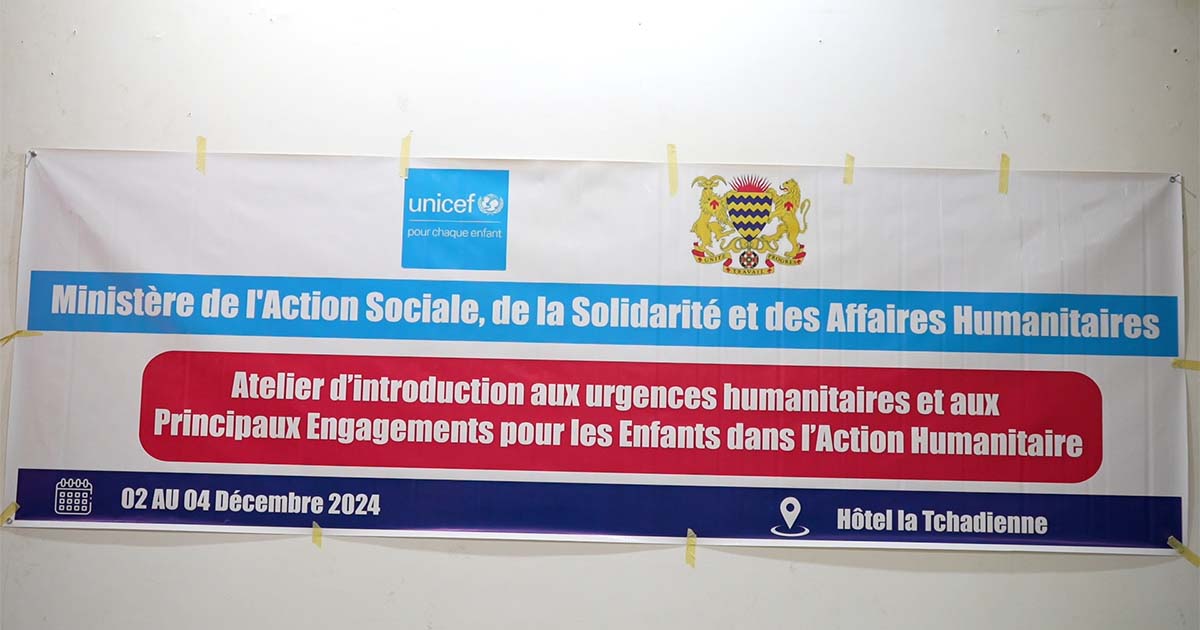 Atelier sur les urgences humanitaires et les enfants au Tchad