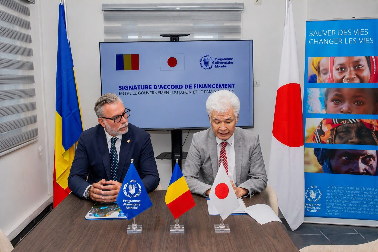 Le Japon accorde 706 millions de FCFA au PAM pour soutenir l’alimentation scolaire et la nutrition au Tchad